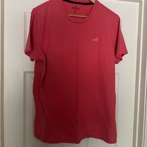 Hollister Pink Short Sleeve Tee-MENS LARGE